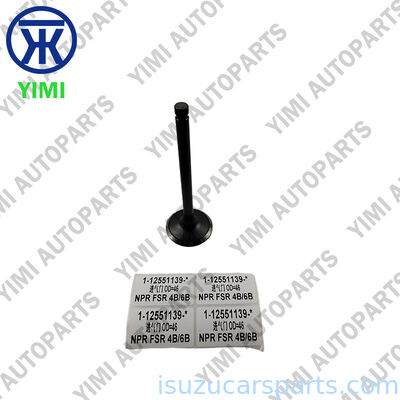 Qualidade 1-12551139-0 1125511390 Válvula de Admissão OEM Diâmetro da Cabeça 46 mm Comprimento Total 128 mm para Motor ISUZU 4BD1 6BD1 Válvula de Admissão Fábrica